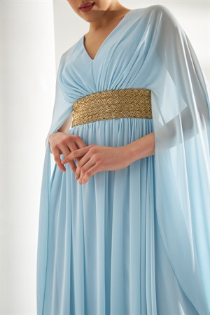 Irena Dress Blue-Modalody-Plus Size Evening Gowns