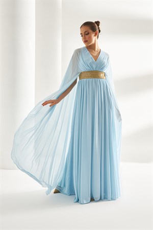 Irena Dress Blue-Modalody-Plus Size Evening Gowns