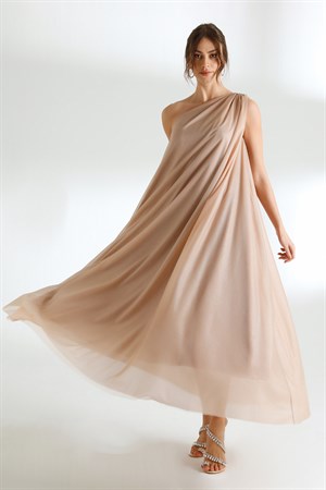 Kybele Dress Beige-Modalody-Evening Dresses