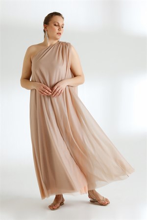 Kybele Dress Beige-Modalody-Evening Dresses