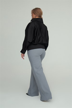 Lisya Pants Gray-Modalody-Plus Size Pants