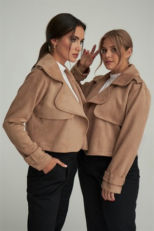 Oslo Jacket Beige-Modalody-Plus Size Jackets
