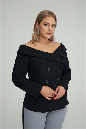 Tiffany Jacket Black-Modalogy-Jackets&Cardigans